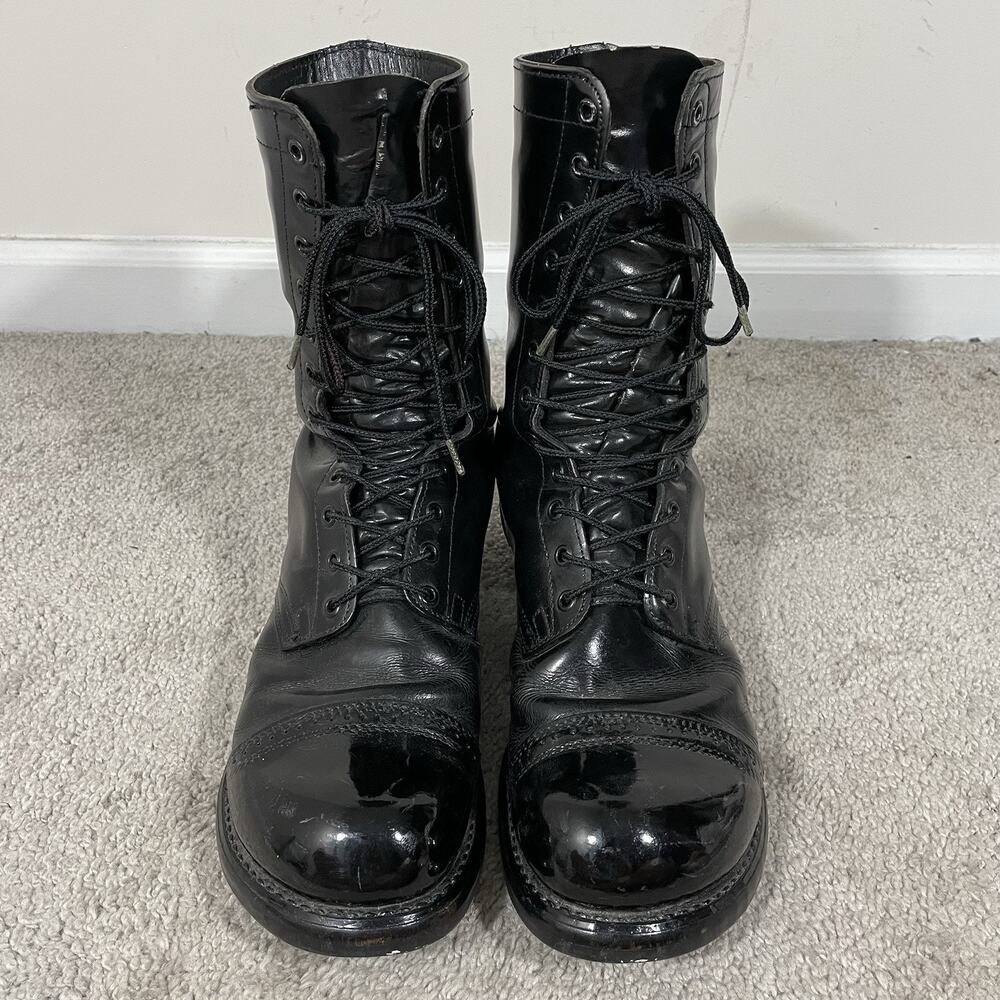 HH Brand Double H 975 Military Combat Leather Jump Boots Men’s 10.5 Made in USA